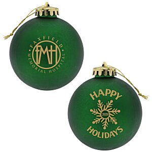 Satin Round Ornament - Happy Holidays Main Image