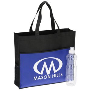 Colour Pocket Tradeshow Tote with Water Bottle Set Main Image