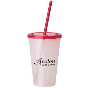 Colour Changing Tumbler with Straw - 16 oz. - Closeout Main Image