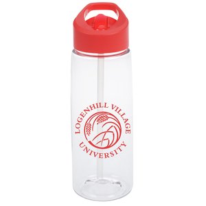 Clear Impact Flair Bottle with Flip Straw Lid - 26 oz. Main Image