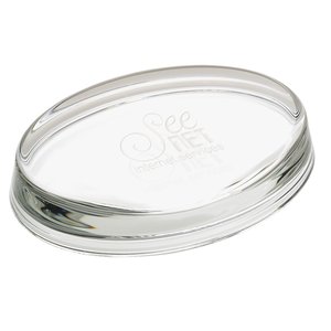 Oval Glass Paperweight Main Image