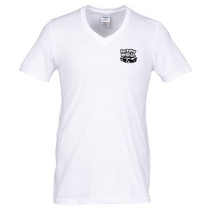 Gildan Softstyle V-Neck T-Shirt - Men's - White - Screen Main Image