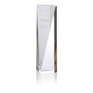 Skyline Sheared Crystal Tower Award - 10" Main Image