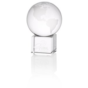 Globe Crystal Desktop Award - 3" Main Image