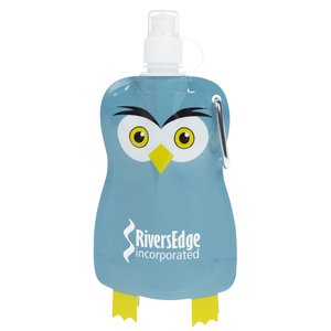 Paws and Claws Foldable Bottle - 12 oz. - Owl Main Image