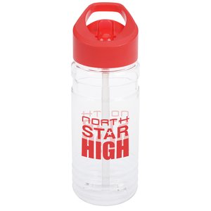 Clear Impact Line Up Bottle with Flip Straw Lid - 20 oz. Main Image