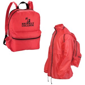 All-in-One Backpack Rain Jacket - Closeout Main Image