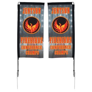 Outdoor Rectangular Sail Sign - 7' - Two Sided Main Image