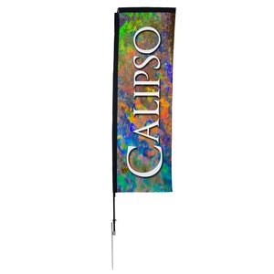 Outdoor Rectangular Sail Sign - 10' - One Sided Main Image