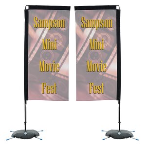 Indoor Rectangular Sail Sign - 7' - Two Sided Main Image