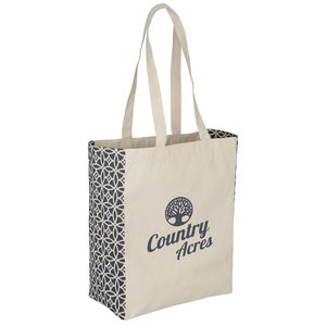 Printed Side Cotton Tote - Sailing Compass Main Image
