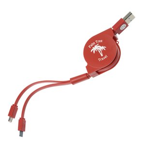 Retractable 2-in-1 Noodle Charging Cable Main Image