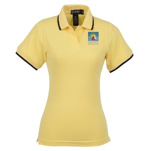 Tipped Combed Cotton Pique Polo - Ladies' Main Image