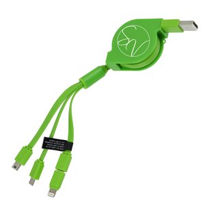 Retractable 3-in-1 Noodle Charging Cable Main Image