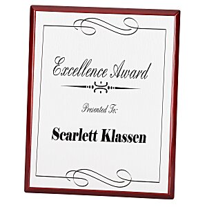 Rosewood Finished Plaque with Aluminum Plate - 10" Main Image