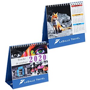 Touch of Color Deluxe Desk Calendar - French Main Image