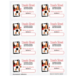 Quick & Colourful Sheeted Label - Rect - 2-3/16" x 3-1/2" Main Image