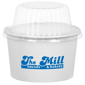 Paper Food Container - 8 oz. - with Dome Lid Main Image