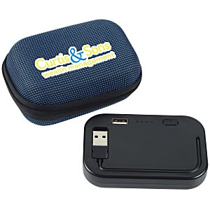 Built-in Cable Power Bank Case with Woven Case Main Image