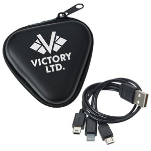 3-in-1 Charging Cable with Triangle Case Main Image