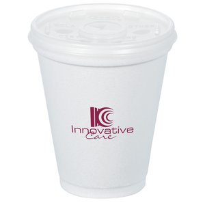 Foam Hot/Cold Cup with Straw Slotted Lid - 10 oz. Main Image