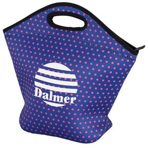 Hideaway Large Lunch Cooler Tote - Polka Dots-Closeout Main Image