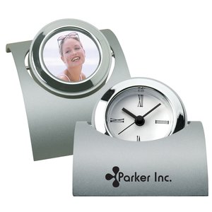 Desk Clock and Photo Frame - Closeout Main Image