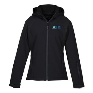 Contrasting Colour Hooded Soft Shell Jacket - Ladies' - 24 hr Main Image