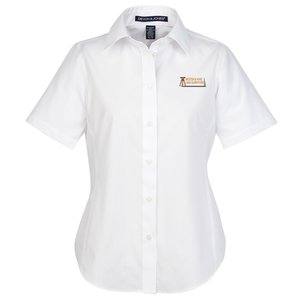 Crown Collection Solid Broadcloth Short Sleeve Shirt - Ladies' Main Image