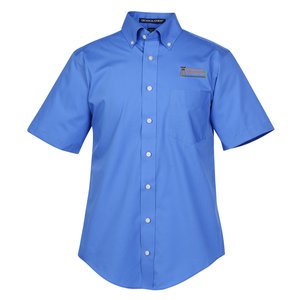 Crown Collection Solid Broadcloth Short Sleeve Shirt - Men's Main Image
