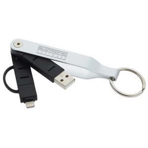 Swivel Charging Cable Keychain - Closeout Main Image
