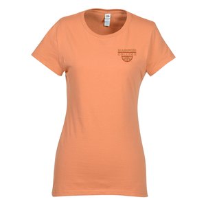 Fruit of the Loom Sofspun T-Shirt - Ladies' - Colours - Embroidered Main Image