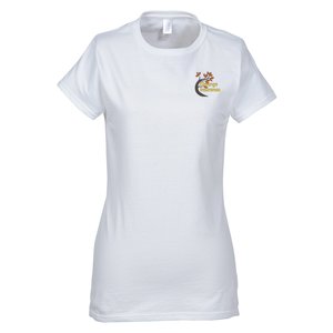 Gildan Softstyle T-Shirt - Ladies' - White - Embroidered Main Image