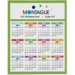 Colourful Calendar Magnet - French Main Image