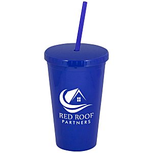 Milky Way Tumbler with Straw - 16 oz. - Closeout Main Image