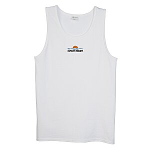 Everyday Cotton Tank Top - Men's - White - Embroidered Main Image