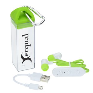 Hail Storm Bluetooth Ear Buds with Carabiner Case - Closeout Main Image