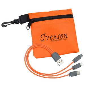 Ripstop Pouch with 3-in-1 Charging Cable Main Image