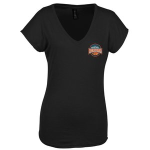 Anvil Tri-Blend V-Neck T-Shirt - Ladies' - Embroidered Main Image