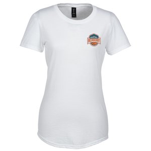 Gildan Tri-Blend T-Shirt - Ladies' - White - Embroidered Main Image