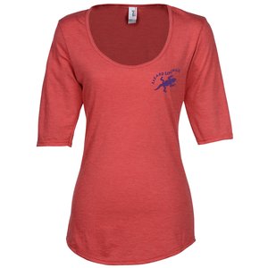 Anvil Tri-Blend Scoop Neck 1/2-Sleeve T-Shirt - Ladies' - Screen Main Image