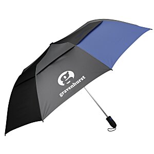 Slazenger Tri-Colour Folding Golf Umbrella - 55" Arc - Closeout Main Image