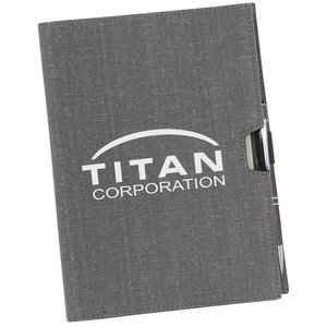 Linen Cover Spiral Notebook with Stylus Pen Main Image