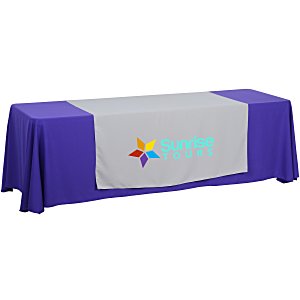 Serged 8' Closed-Back Table Throw and Runner Kit Main Image