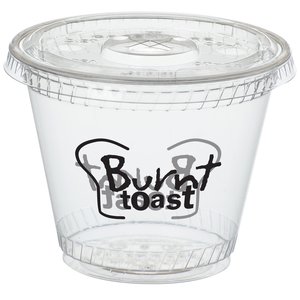 Compostable Clear Cup with Straw Slotted Lid - 9 oz. Main Image