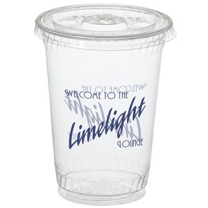 Compostable Clear Cup with Straw Slotted Lid - 10 oz. Main Image