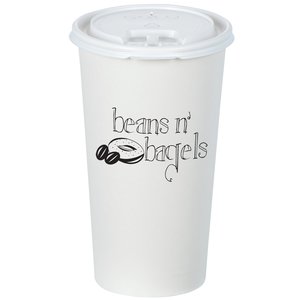 Paper Hot/Cold Cup with Tear Tab Lid - 20 oz. Main Image