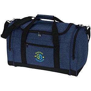 4imprint Heathered Leisure Duffel - Embroidered Main Image