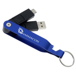 Rotate Duo Charging Cable Keychain Main Image