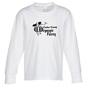 Everyday Cotton LS T-Shirt - Youth - White - Screen Main Image